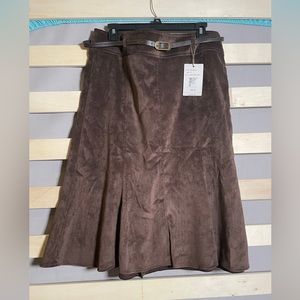 Zac and Rachel Brown Suede Skirt